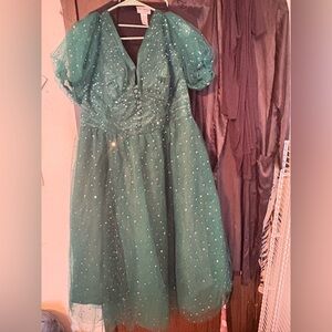 Elegant Teal Formal Dress